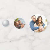 男の子だ!ゴルフをテーマにした共同ベビーシャワー写真 コンフェッティ (裏面)