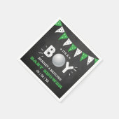 男の子だ！ゴルフをテーマにした共同ベビーシャワー スタンダードカクテルナプキン (角)