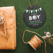 男の子だ！ゴルフをテーマにした共同ベビーシャワー フェイバータグ