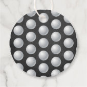 男の子だ！ゴルフをテーマにした共同ベビーシャワー フェイバータグ (裏面)