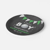 男の子だ!ゴルフをテーマにした共同ベビーシャワー ペーパープレート (アングル)