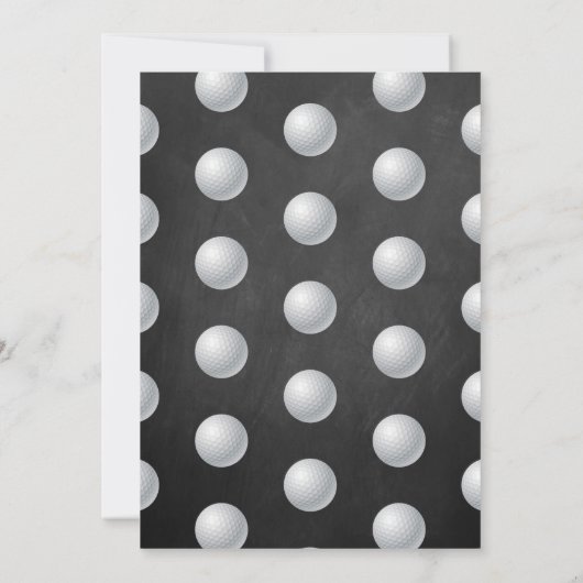 男の子だ！ゴルフをテーマにした共同ベビーシャワー 招待状 (裏面)