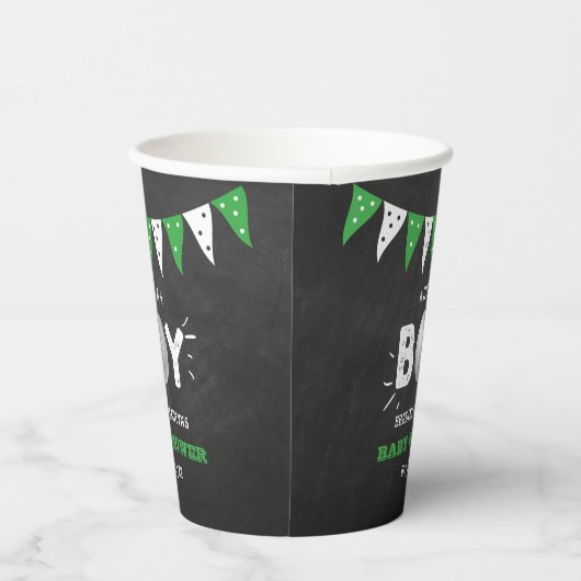 男の子だ！ゴルフをテーマにした共同ベビーシャワー 紙コップ (右)