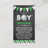 男の子だ！ゴルフをテーマにした赤ちゃんシャワー予約リクエスト エンクロージャーカード (正面)