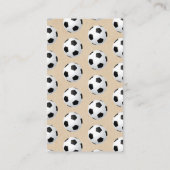 男の子だ!サッカーの共同ベビーシャワーおむつラッフル エンクロージャーカード (裏面)