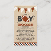 男の子だ!サッカーの赤ちゃんシャワーブックリクエスト エンクロージャーカード (正面)