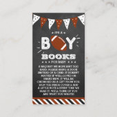 男の子だ！サッカーの赤ちゃんシャワーブックリクエスト エンクロージャーカード (正面)