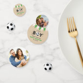 男の子だ！サッカーをテーマにした共同ベビーシャワーの写真 コンフェッティ (グループ)