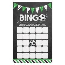 男の子だ！サッカーをテーマにした共同ベビーシャワービンゴ