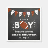 男の子だ!サッカーをテーマにした共同ベビーシャワー スタンダードカクテルナプキン (正面)