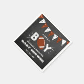 男の子だ!サッカーをテーマにした共同ベビーシャワー スタンダードカクテルナプキン (角)