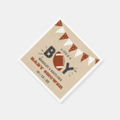 男の子だ！サッカーをテーマにした共同ベビーシャワー スタンダードカクテルナプキン (角)