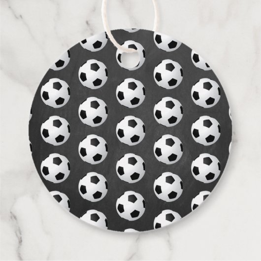 男の子だ！サッカーをテーマにした共同ベビーシャワー フェイバータグ (裏面)