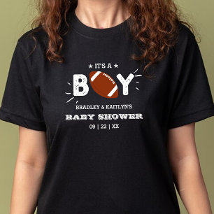 男の子だ！サッカーをテーマにした共同ベビーシャワー Tシャツ