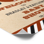 男の子だ！サッカーをテーマにした赤ちゃんシャワーへようこそ ポスター (角)