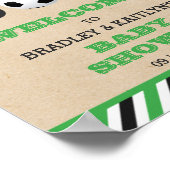 男の子だ！サッカーをテーマにした赤ちゃんシャワーへようこそ ポスター (角)