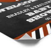 男の子だ！サッカーをテーマにした赤ちゃんシャワーへようこそ ポスター (角)