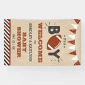 男の子だ！サッカーをテーマにした赤ちゃんシャワーへようこそ 横断幕 (横)