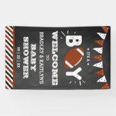 男の子だ!サッカーをテーマにした赤ちゃんシャワーへようこそ 横断幕 (横)