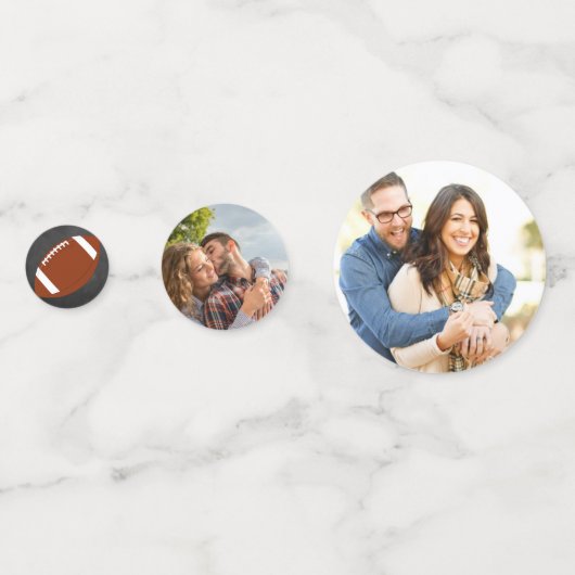 男の子だ!サッカーをテーマにした赤ちゃんシャワー写真 コンフェッティ (裏面)