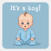 男の子だ！ スクエアシール (正面)