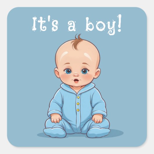 男の子だ！ スクエアシール (正面)