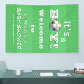 男の子だ！スポーツフットボールの赤ちゃんシャワー 横断幕 (トレードショー)