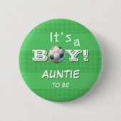 男の子だ！スポーツ・サッカーの趣味 缶バッジ (正面)