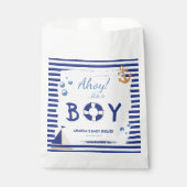 男の子だ!セーラーマリンブルーベビーシャワー フェイバーバッグ (正面)