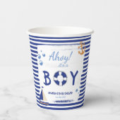 男の子だ！セーラーマリンブルーベビーシャワー 紙コップ (裏面)