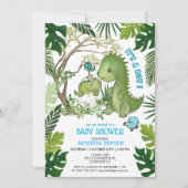 男の子だ！ディノベビーシャワートロピカルジャングル 招待状 (正面)