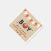 男の子だ！バスケットボールをテーマにした共同ベビーシャワー スタンダードカクテルナプキン (角)