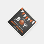 男の子だ！バスケットボールをテーマにした共同ベビーシャワー スタンダードカクテルナプキン (角)