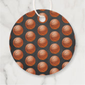 男の子だ！バスケットボールをテーマにした共同ベビーシャワー フェイバータグ (裏面)