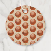 男の子だ！バスケットボールをテーマにした共同ベビーシャワー フェイバータグ (裏面)