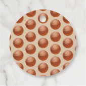 男の子だ！バスケットボールをテーマにした共同ベビーシャワー フェイバータグ (裏面)