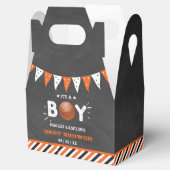 男の子だ！バスケットボールをテーマにした共同ベビーシャワー フェイバーボックス (オープン)