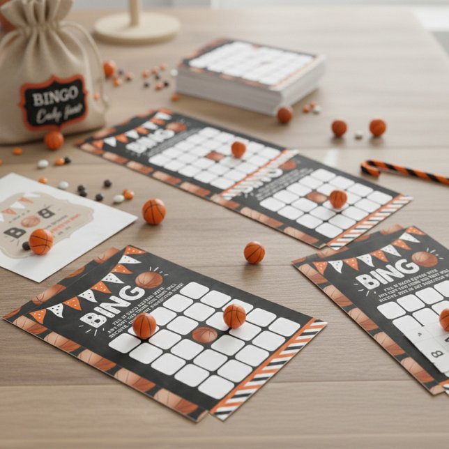 男の子だ！バスケットボールをテーマにした赤ちゃんシャワービンゴ (クリエイターアップロード済み)