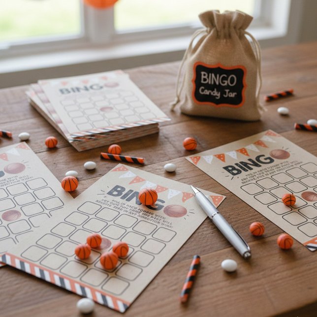 男の子だ！バスケットボールをテーマにした赤ちゃんシャワービンゴ (クリエイターアップロード済み)