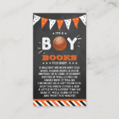 男の子だ！バスケットボールベビーシャワー予約リクエスト エンクロージャーカード (正面)