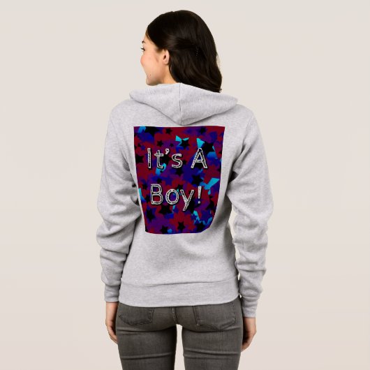 男の子だ!パーティー星 パーカ (裏面フル)