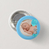 「男の子だ」フォトコアラ生まれたばかりのベビーブルーバッジ 缶バッジ (正面&裏面)