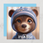 男の子だ！フラット案内カード 案内状 (正面/裏面)