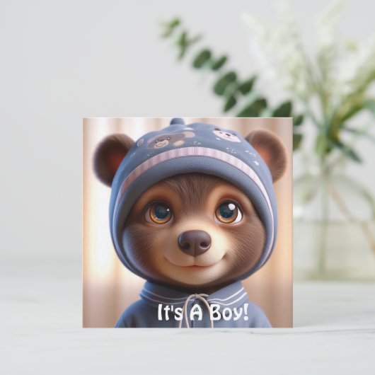 男の子だ！フラット案内カード 案内状 (スタンド正面)