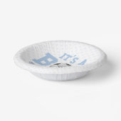 男の子だ！ブルーサッカーの赤ちゃんシャワー ペーパーボウル (傾斜あり)