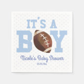 男の子だ!ブルーフットボールのベビーシャワー スタンダードカクテルナプキン (正面)