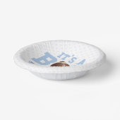 男の子だ！ブルーフットボールのベビーシャワー ペーパーボウル (傾斜あり)