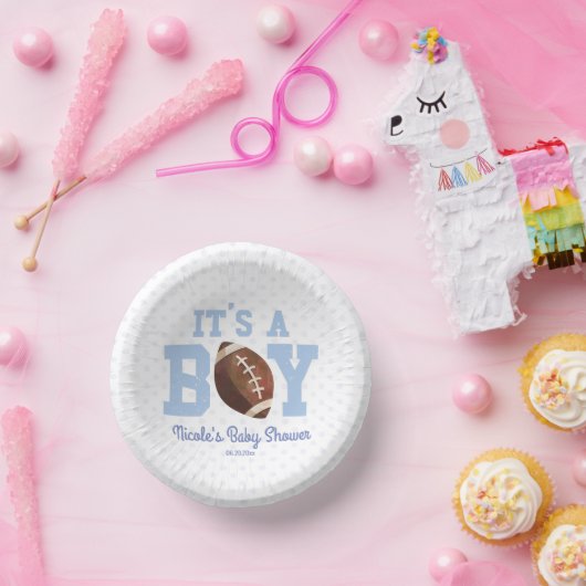 男の子だ!ブルーフットボールのベビーシャワー ペーパーボウル (パーティー)