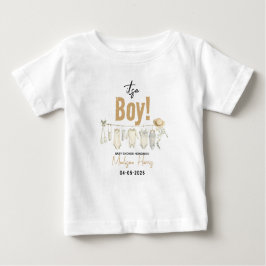 男の子だ！ブルーベビーシャワー – かわいい&甘い ベビーTシャツ