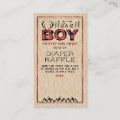 男の子だ！プライド素朴ランバージャックベビーシャワー エンクロージャーカード (正面)